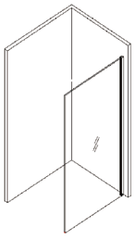 10mm Fixed Panel Shower Screen with Gradient Glass - Image 2