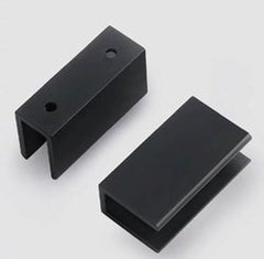 Fluted Shower Screen Fixed Panel with Radius Corner / Curved Corner, Narrow reed glass.