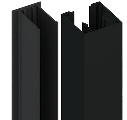 Nexia 50 x 50mm Aluminium BATTEN EXTRUSION AND CLIP - Black - Image 1