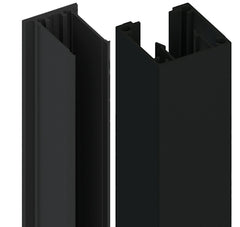 Nexia 50 x 50mm Aluminium BATTEN EXTRUSION AND CLIP - Black - Image 1