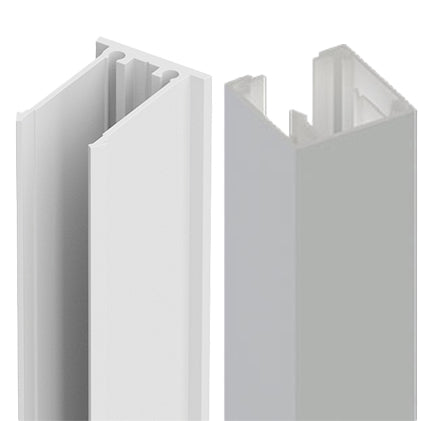 Nexia 50 x 50mm Aluminium BATTEN EXTRUSION AND CLIP - White - Image 1