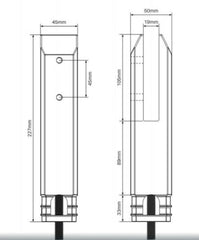 Pool Fence Spigot, Matt Black, Polished or Satin Stainless SS2205, Core Drill or Base Plated