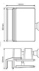 Atlantic- 90 Deg Glass to Glass Pool Fence Latch - SATIN - Internal