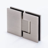 FORGE SHOWER HINGE GLASS TO GLASS 180 Degrees 10mm glass - Brushed Nickel