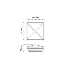 PVC NEW ENGLAND CAP 127x127mm, 7 year Warranty