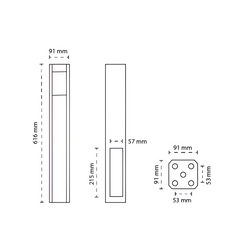 Oxworks PVC Post Base Plate Insert - 102mm - Galvanised Steel - - Image 2