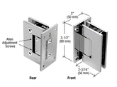 Adjustable angle Glass to Wall Frameless shower door hinge, 8 - 12mm glass, very high quality