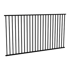 Square Aluminium Pool Fence Panels,  Burleigh Panel (16mm Sqr Tubes) - 2200 x 1200mm