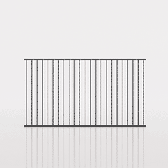 Square Aluminium Pool Fence Panels,  Burleigh Panel (16mm Sqr Tubes) - 2200 x 1200mm