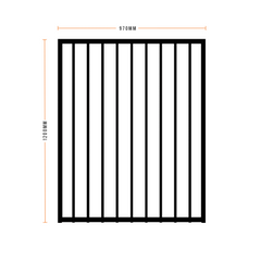 Square Aluminium Pool Fence Gate , Burleigh Gate (16mm Sqr Tubes) - 970 x 1200mm