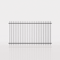 Byron Panel - Designer Aluminium Pool Fence Panel with 50x10mm Blade - 2200 x 1200mm
