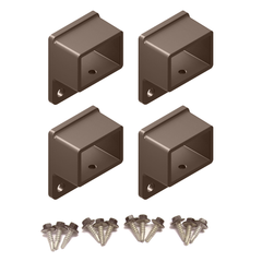 HOMESAFE Flat Top Pool Fencing Brackets - 38 x 25mm Fence Bracket - Raked - Jasper