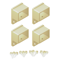 HOMESAFE Flat Top Pool Fencing Brackets - 38 x 25mm Fence Bracket - Raked - Primrose