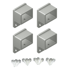 HOMESAFE Flat Top Pool Fencing Brackets - 38 x 25mm Fence Bracket - Raked - Shale Grey