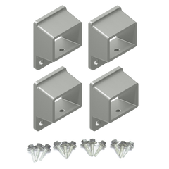 HOMESAFE Flat Top Pool Fencing Brackets - 38 x 25mm Fence Bracket - Standard - Shale Grey