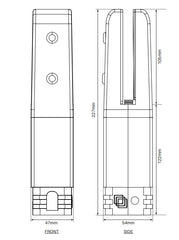 Non Conductive Pool Fence Spigot - Insuluxe - Core Drill Insulated Spigot - Matt Black