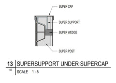 Composite fence bracket SuperBracket 90mmW x 610mmL