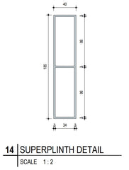 Composite fence bracket SuperBracket 90mmW x 610mmL