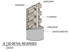 Composite fence bracket SuperBracket 90mmW x 610mmL