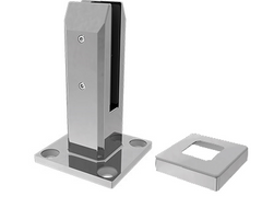 Pool Fence Spigot Madrid, Base plated square spigot, with domical cover.