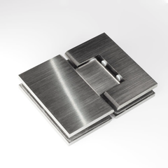 Frameless Glass 3 Panel Inline Wall to Wall Shower Screen - 2000mm high, 10mm Toughened Glass - Matt Gun Metal