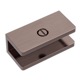 Frameless shower glass U BRACKET SQUARE for 10mm Glass - BRUSHED BRONZE