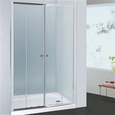 Semi-Frameless Shower Screen Wall to Wall, Double Sliding Door, 6mm glass