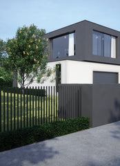 PIK CURVE Panel V2 - 1000Wx1280H - Black Blade Picket ,Curved Pool Fence Panel