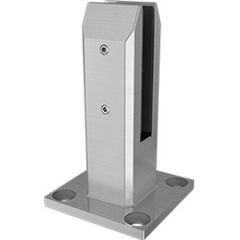 Pool Fence Spigot Madrid, Base plated square spigot, with domical cover.