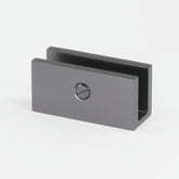 Frameless shower glass U BRACKET SQUARE 10mm glass - Gunmetal Grey