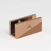 Frameless shower glass U BRACKET SQUARE 10mm glass - Rose Gold / Copper