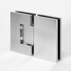 Frameless Glass 3 Panel Inline Wall to Wall Shower Screen - 2000mm high, 10mm Toughened Glass - Satin Chrome