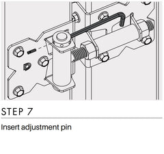 D&D - Hamptons pvc gate HINGE - BLACK - 2pk