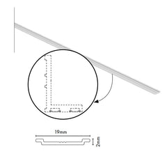 VISOR Balustrade - Aluminium Bottom Cover Slide In - 4000mm Long