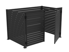 Wheelie Bin Storage - Without Lid, Aluminium Slat Storage Enclosure, Bin Storage, Choose your size and colour - Image 1