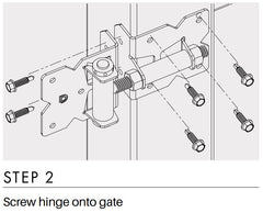 D&D - Hamptons pvc gate HINGE - BLACK - 2pk