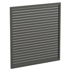 90 x 16mm Slatted Gate - Pre Fabricated Aluminium Slat Gate - 1720mmW x 1800mmH