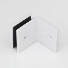 Frameless Glass Wall to Wall Shower Screen Door and Hinge Panel - 2000mm high, 10mm Toughened Glass - White