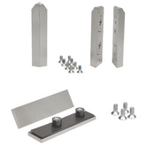 Brushed Nickel Zero Hinge Accessory Kit for 90 Degrees & 45 Degrees Applications