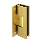 Portrait Glass to Wall Shower Screen Hinge to Suit 10mm Glass - Brushed Brass