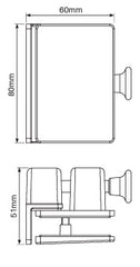 Atlantic - Glass to Wall / Post Pool Fence Latch - Matt Black powder coated