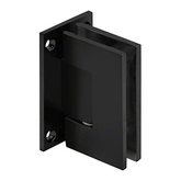 Perth Series Wall-to-Glass Shower Screen Full Back Plate Hinge - Matt Black