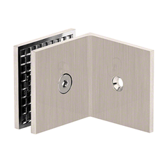 Square Wall-to-Glass Shower Screen Bracket for 10 mm-12 mm Glass - Brushed Nickel, Mechanically Fixed