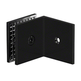 Square Wall-to-Glass Shower Screen Bracket for 10 mm-12 mm Glass - Matt Black, Mechanically Fixed
