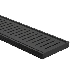 Drainlab - Linear Drain Slotted Grate - 1200mmL x 15mmH - Black