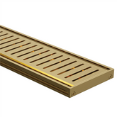 Drainlab - Linear Drain Slotted Grate - 1200mmL x 15mmH - Gold / Brushed Brass