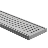 Drainlab - Linear Drain Slotted Grate - 1200mmL x 15mmH - Satin Silver