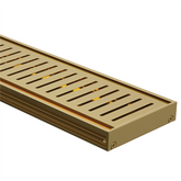 Drainlab - Linear Drain Slotted Grate - 1200mmL x 20mmH - Gold