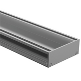 Drainlab - Linear Drain Tile Insert - Up to 19mm Tile - 1200mmL x 35mmH - Satin Silver