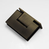FORGE Frameless Shower Hinge Glass to Wall L-Shape 90 Degrees - Dark Antique Brass